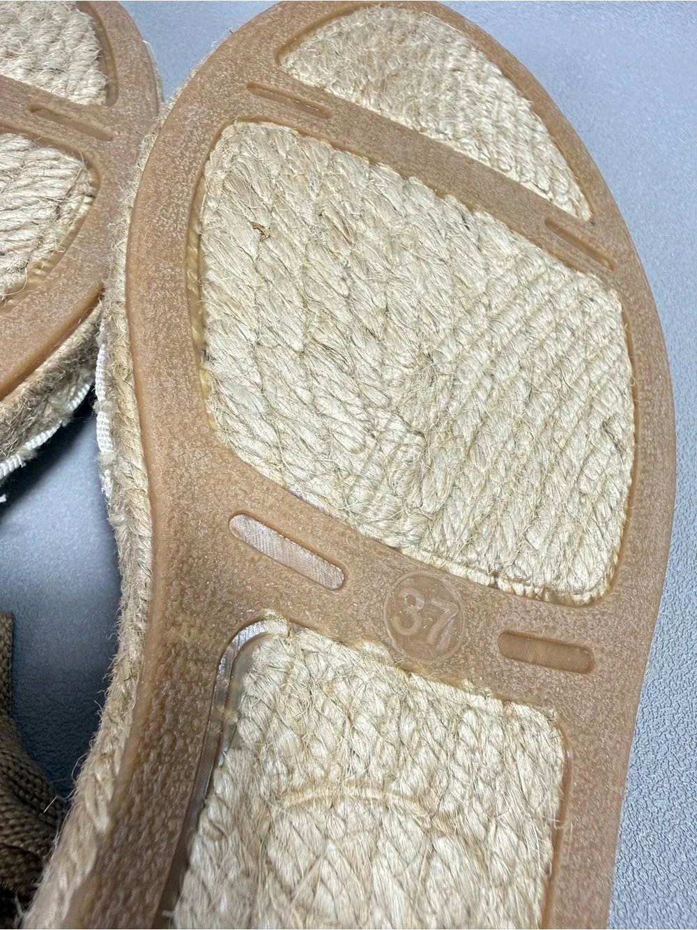 MAYPOL Anthropologie Cream Crochet Lace Ankle Tie Espadrille Flats